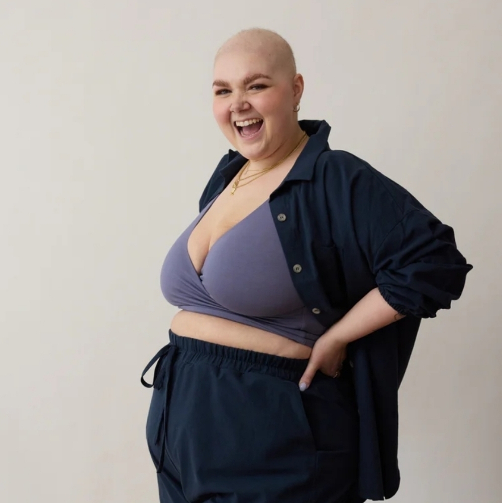 Free Label Cotton Crepe Tommy Button Up